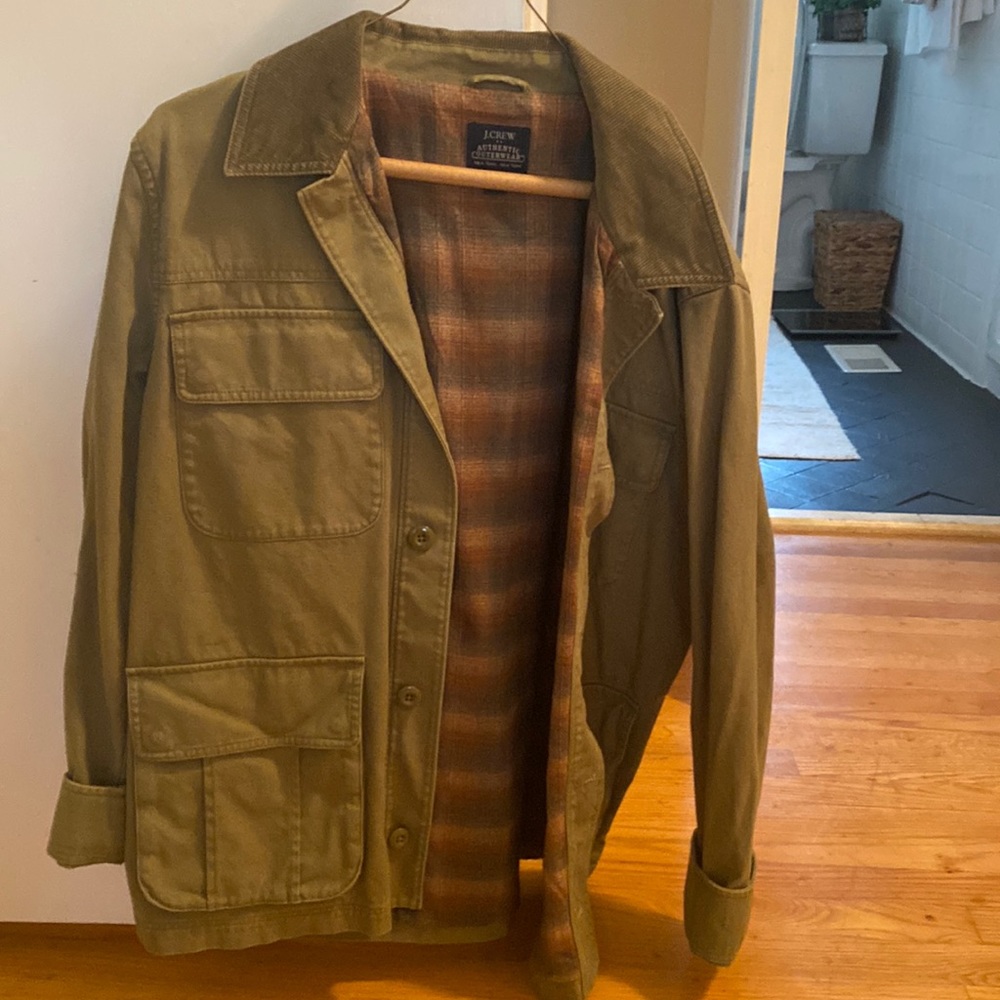 Medium Jcrew Army green lined shacket